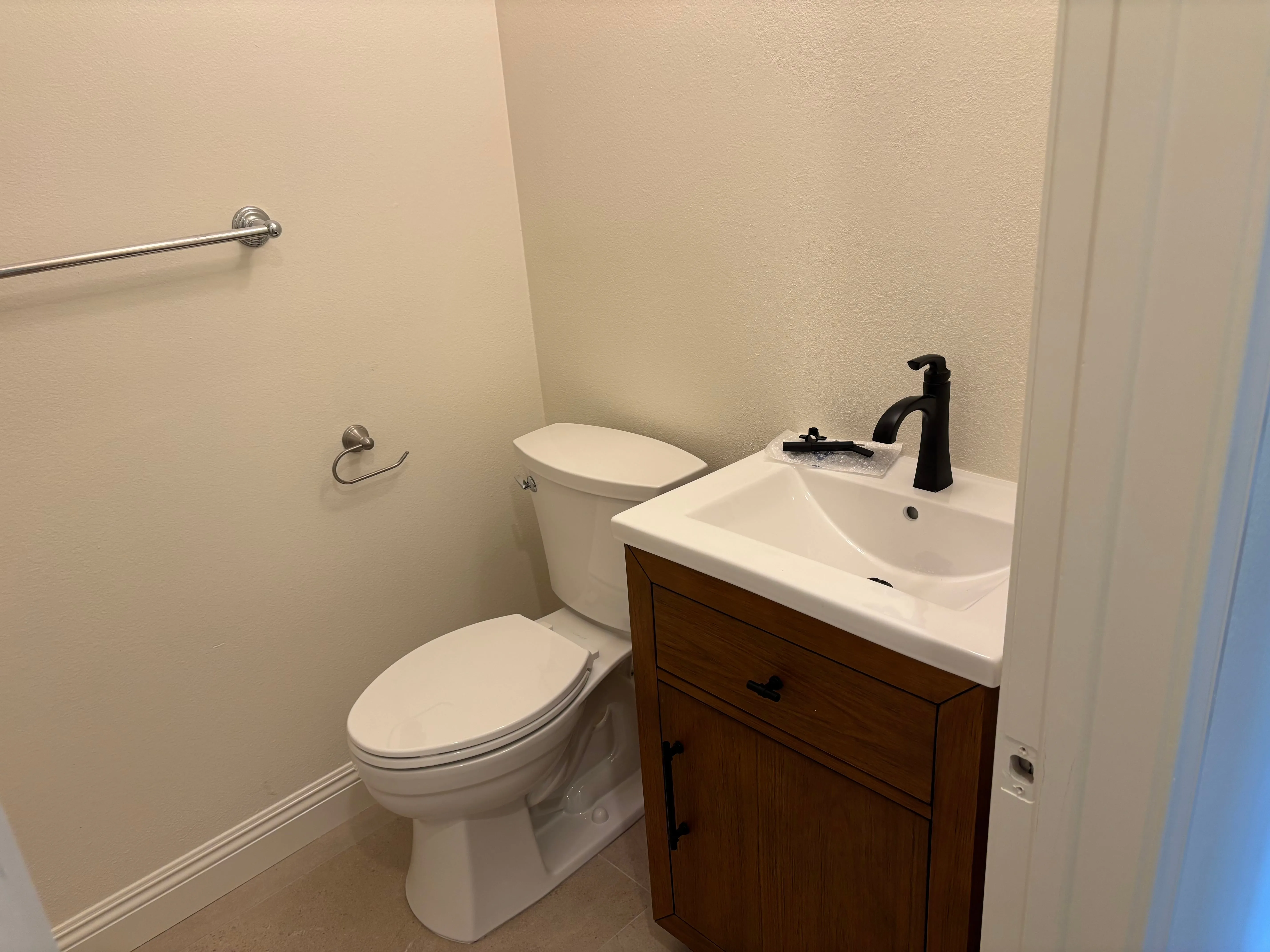 Finished remodel plumbing detail from a kitchen and bath project