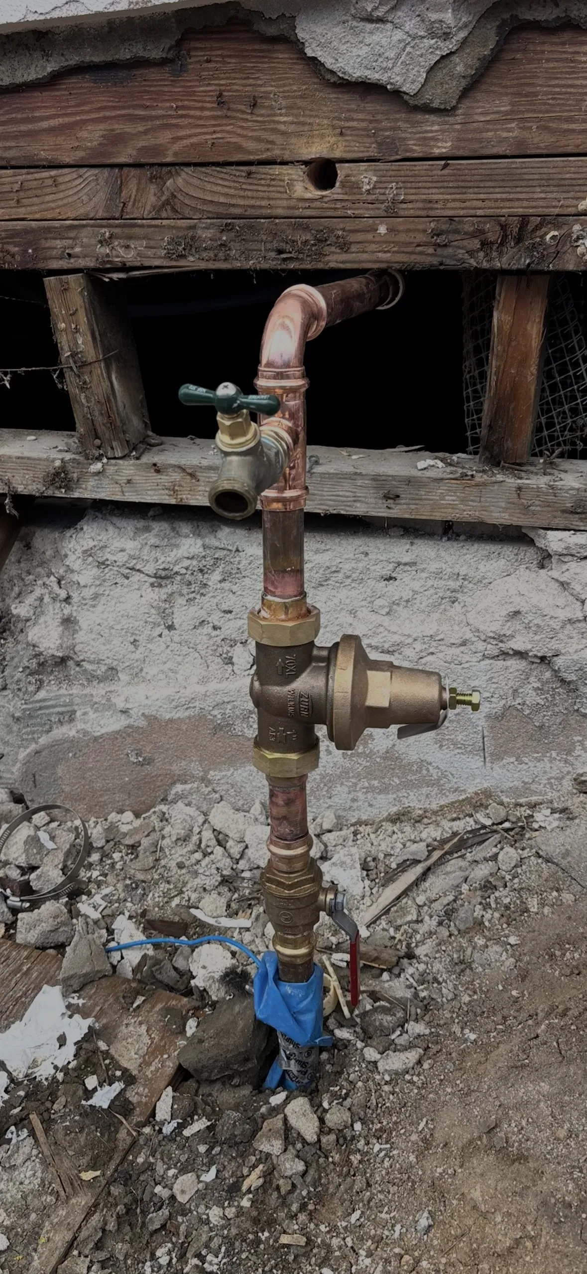 Finished remodel plumbing installation on site