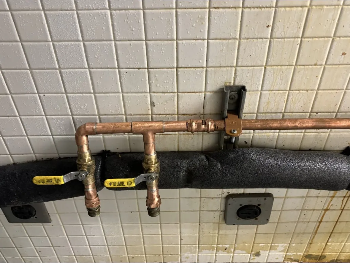 Commercial tenant improvement plumbing installation