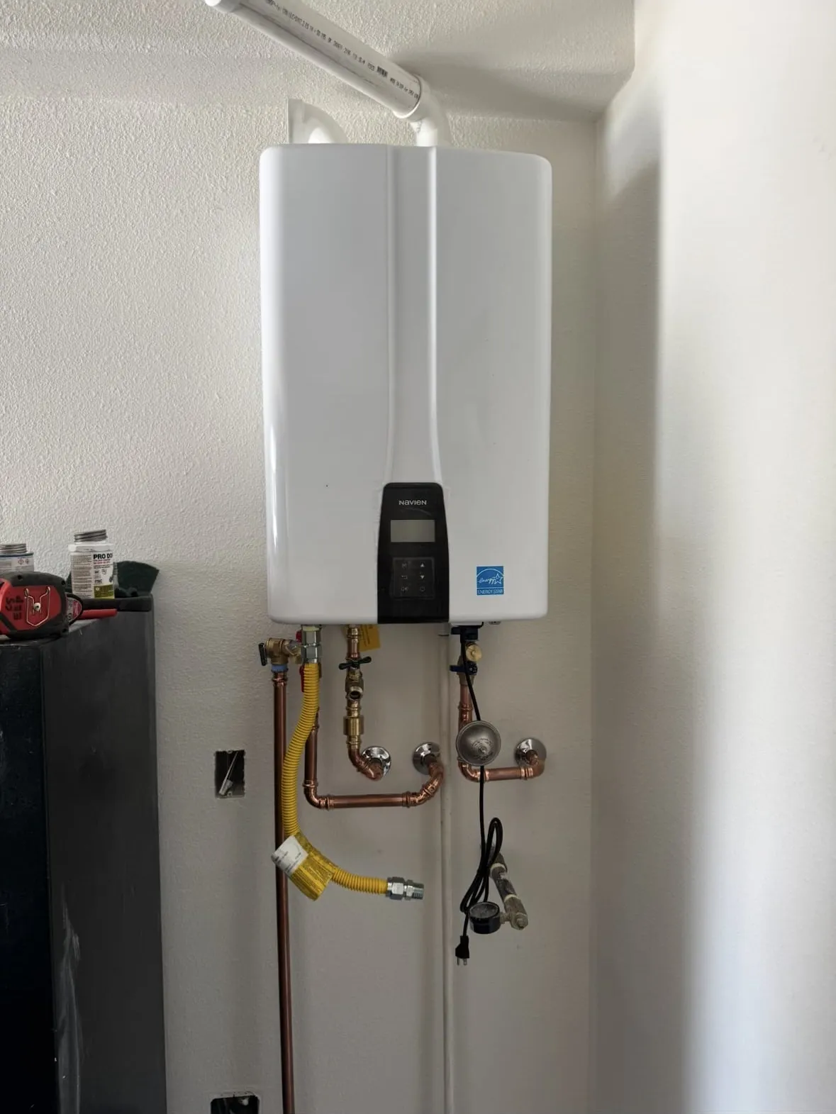 Water heater installation detail