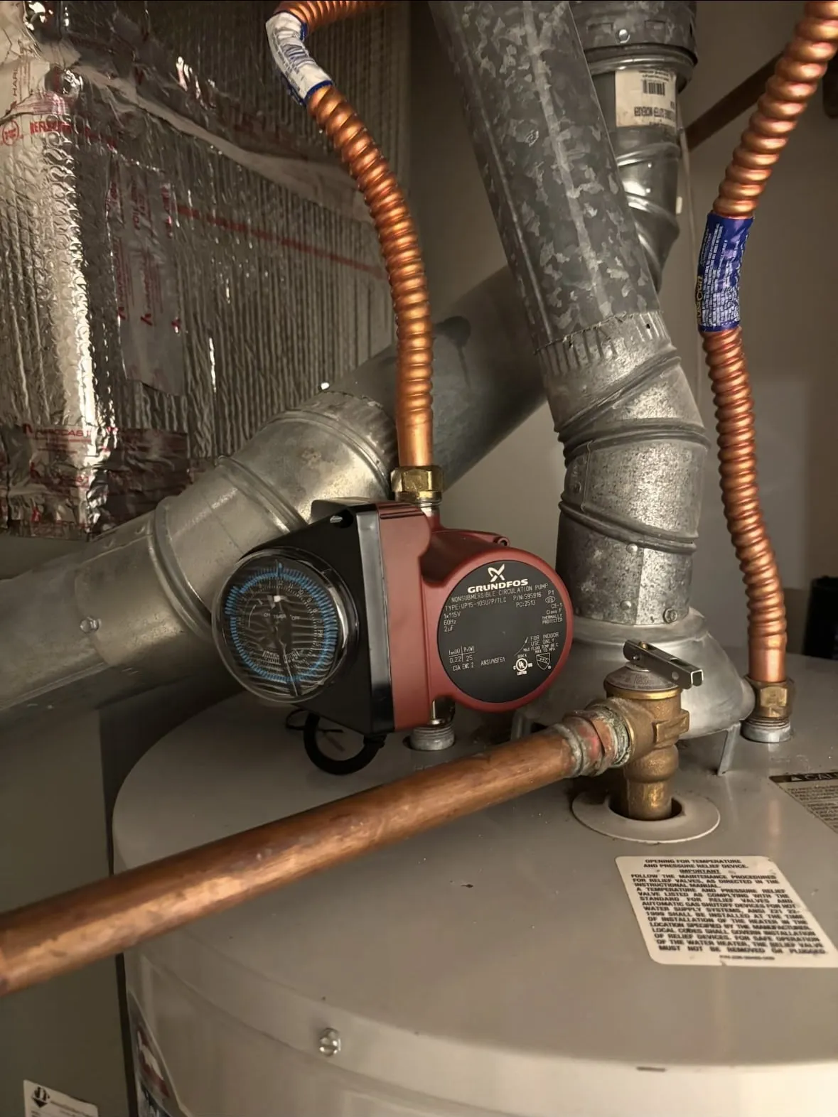 Water heater installation detail